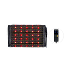 HealthyLine Infrared Pillow showcasing red light therapy features and remote control for targeted relaxation.