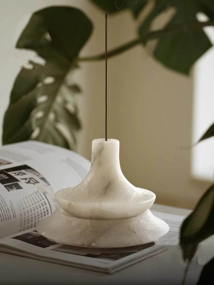 Travertine Incense Holder