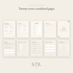 The Calm Set pages showcasing meditation, tracking tools, and mindfulness resources for a calmer nervous system.