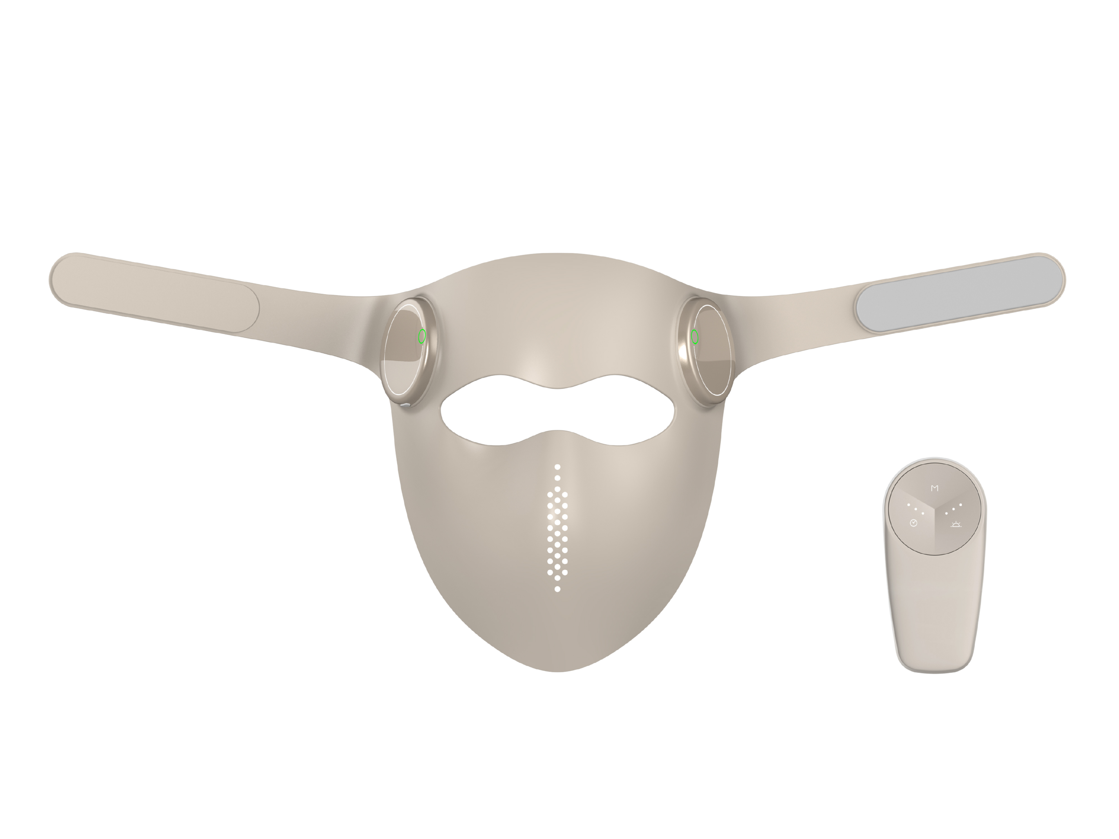 LED 3D Phototherapy Mask displayed with remote, designed for skin rejuvenation and therapy.