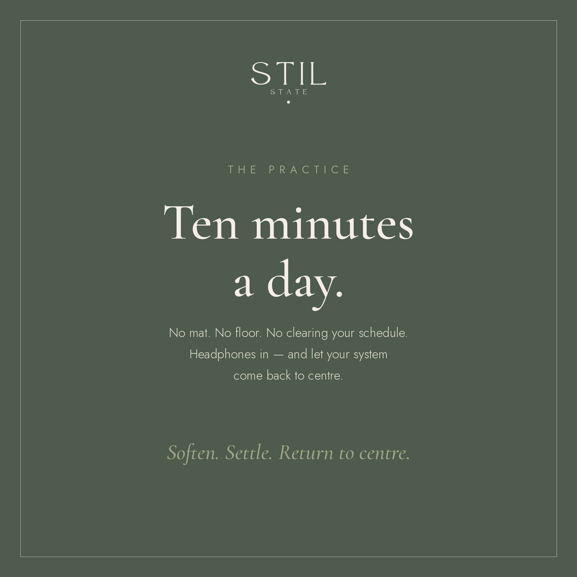Image promoting The Reset Sessions: practice ten minutes a day to soften, settle, and return to centre.