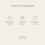 Infographic highlighting The Reset protocol: practice duration, guided practices, and lifelong access.